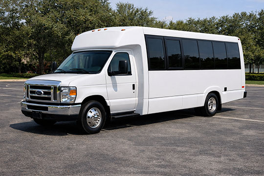 18-passenger minibus available for charter in Katy, TX